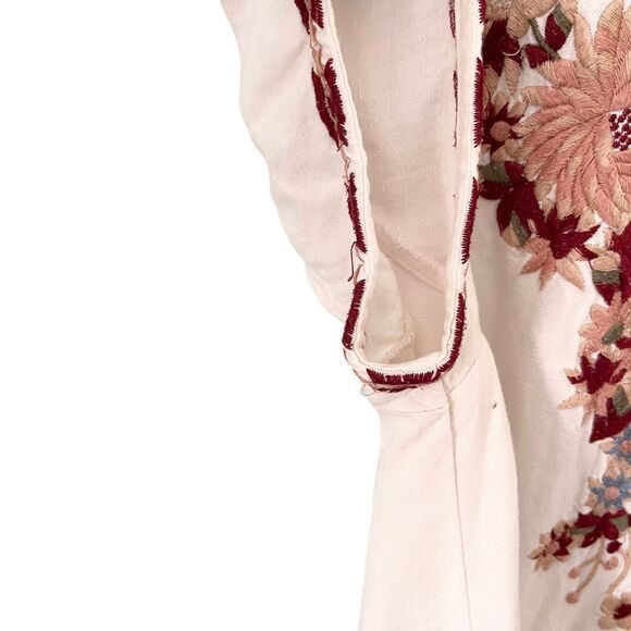 Driftwood Boho Embroidered Crewneck Tunic Dress in Size Small - Picture 7 of 13